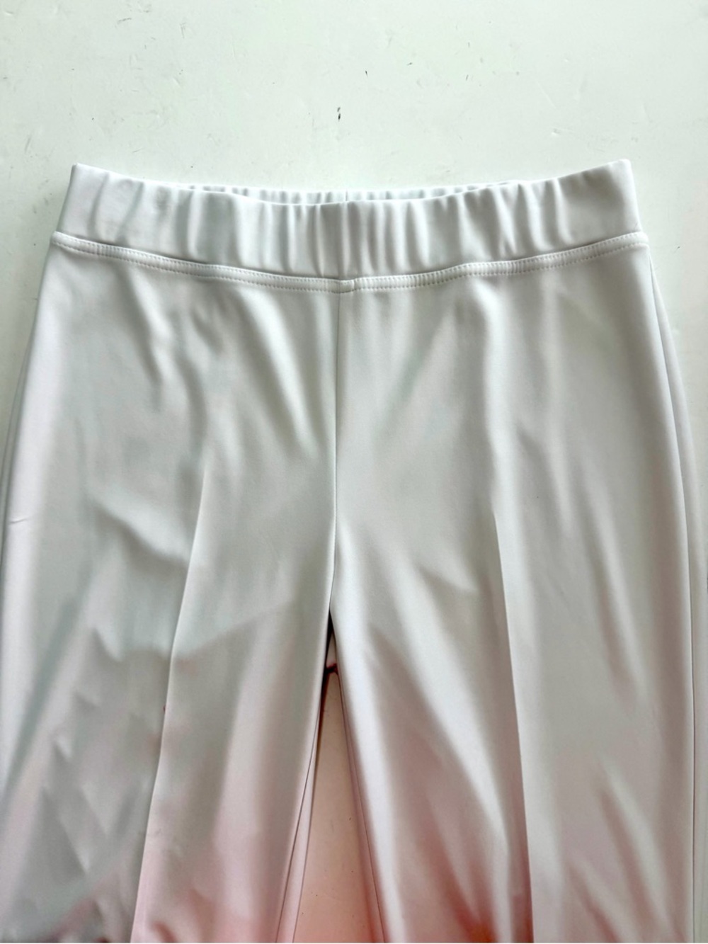 Joseph Ribkoff White Pull On Knit Pants Size 14 Cropped Straight Dress Work - Picture 6 of 12